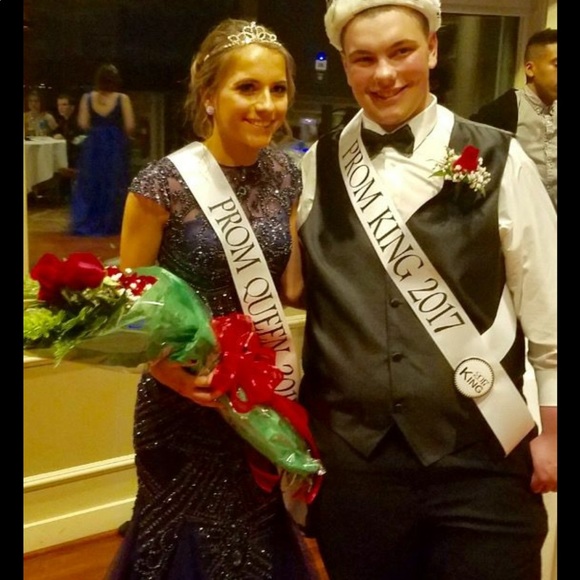 Navy Sherri Hill Prom Dress - Picture 8 of 8